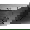 Mexen Kioto douchewand Walk-in 110 x 70 x 40 cm, zwarte rand, kanonmetaal - 800-110-070-221-95-70-040