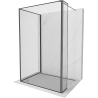Mexen Kioto dušisein Walk-in 130 x 100 x 40 cm, must raam, gun metal - 800-130-100-221-95-70-040