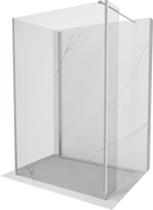 Mexen Kioto tuš zid Walk-in 100 x 90 x 30 cm, proziran, brušeni nikal - 800-100-090-221-97-00-030