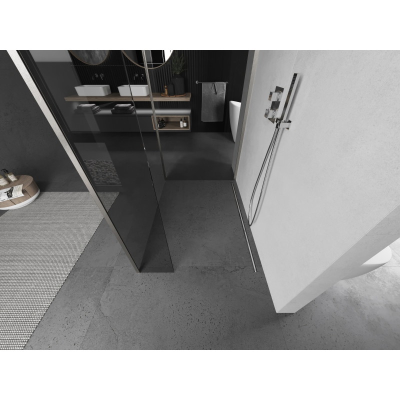 Mexen Kioto dušisein Walk-in 120 x 95 x 30 cm, läbipaistev, harjatud nikkel - 800-120-095-221-97-00-030