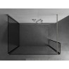 Mexen Kioto dušisein Walk-in 100 x 100 x 30 cm, must raam, harjatud nikkel - 800-100-100-221-97-70-030