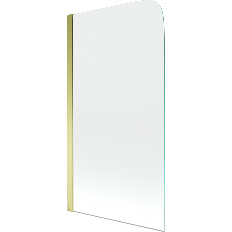 Mexen Felix 1-delig badscherm 70 x 140 cm, transparant, goud - 890-070-001-50-00