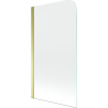 Mexen Felix 1-delig badscherm 70 x 140 cm, transparant, goud - 890-070-001-50-00