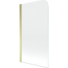 Mexen Felix Wannenabtrennung 1-flügelig 70 x 140 cm, transparent, gold - 890-070-001-50-00
