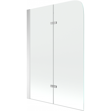 Mexen Felix badscherm 2-delig 80 x 140 cm, transparant, chroom - 890-080-002-01-00