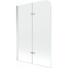 Mexen Felix badscherm 2-delig 80 x 140 cm, transparant, chroom - 890-080-002-01-00