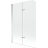 Mexen Felix paratia per vasca da bagno a 2 ante 80 x 140 cm, trasparente, cromo - 890-080-002-01-00