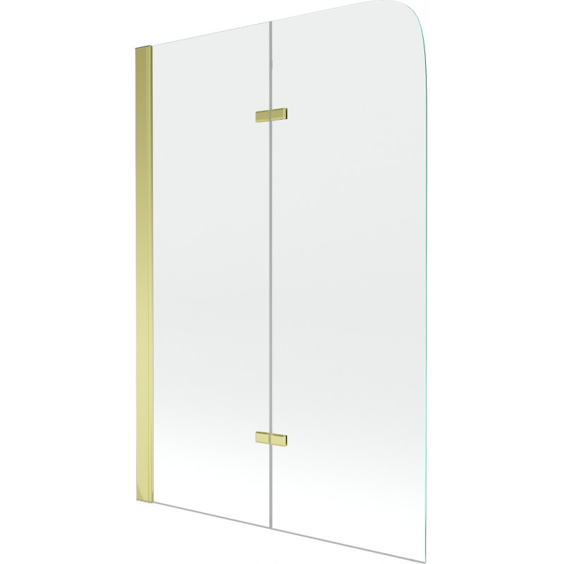 Mexen Felix 2-wing bathtub screen 100 x 140 cm, transparent, gold - 890-100-002-50-00