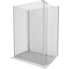 Mexen Kioto dušisein Walk-in 140 x 120 x 30 cm, läbipaistev, harjatud nikkel - 800-140-120-221-97-00-030