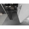 Mexen Kioto dušisein Walk-in 120 x 70 x 40 cm, läbipaistev, harjatud nikkel - 800-120-070-221-97-00-040