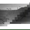 Mexen Kioto Duschwand Walk-in 135 x 70 x 40 cm, transparent, gebürsteter Nickel - 800-135-070-221-97-00-040