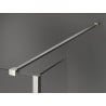 Mexen Kioto paroi de douche Walk-in 140 x 70 x 40 cm, motif noir, nickel brossé - 800-140-070-221-97-70-040