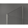 Mexen Kioto paroi de douche Walk-in 130 x 75 x 40 cm, transparent, nickel brossé - 800-130-075-221-97-00-040