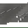 Mexen Kioto Duschwand Walk-in 140 x 90 x 40 cm, schwarzer Rahmen, gebürstetes Nickel - 800-140-090-221-97-70-040