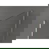 Mexen Kioto Duschwand Walk-in 140 x 90 x 40 cm, schwarzer Rahmen, gebürstetes Nickel - 800-140-090-221-97-70-040