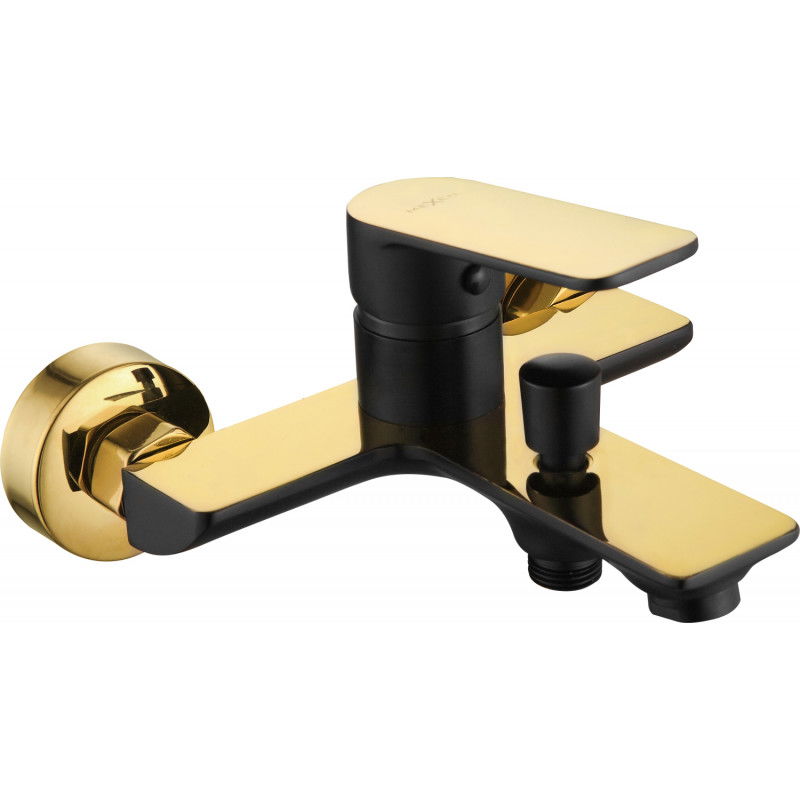 Mexen Alfa grifo de bañera, negro/dorado - 745730-75