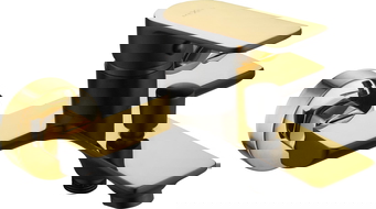 Mexen Alfa bateria de banho, preta/dourada - 745730-75