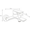 Mexen Alfa bath faucet, black/chrome - 745730-71