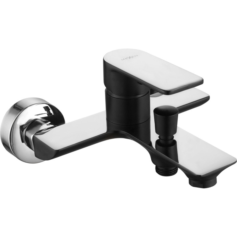 Mexen Alfa bath faucet, black/chrome - 745730-71