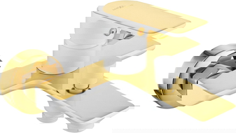 Mexen Alfa batteria da bagno, bianco/oro - 745730-25