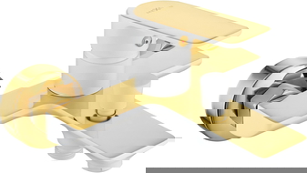 Mexen Alfa kylpyammehana, valkoinen/kultainen - 745730-25