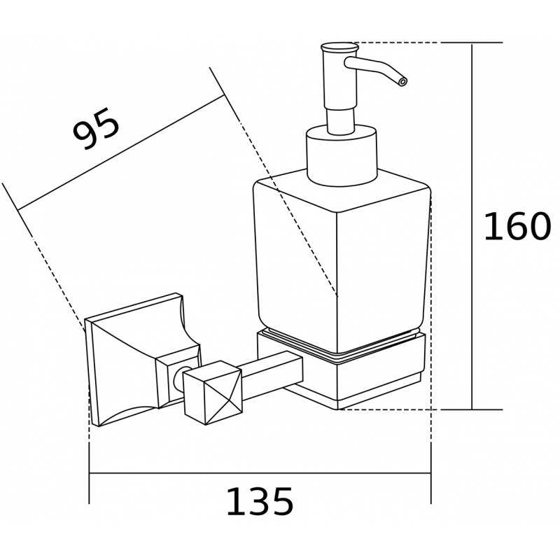 Mexen Dalia zeepdispenser, zwart - 70173388-70