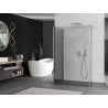 Mexen Kioto paroi de douche Walk-in 125 x 110 x 40 cm, transparent, nickel brossé - 800-125-110-221-97-00-040