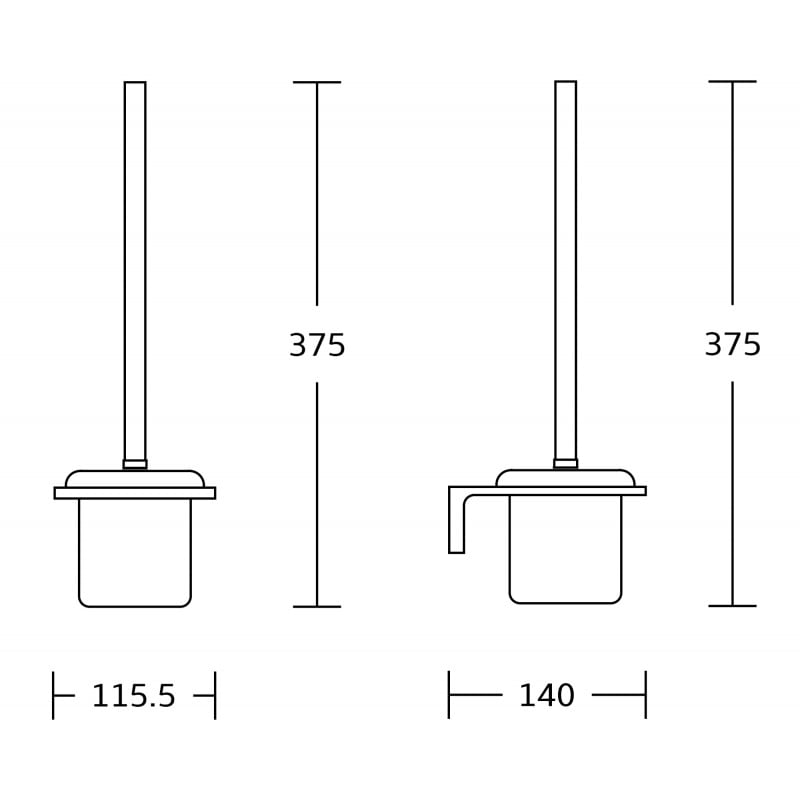 Mexen Lea toilet brush, chrome - 7026050-00