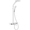 Mexen Blaze ensemble de douche mural avec pomme de douche et mitigeur, blanc/chrome - 78109-20