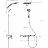 Mexen Blaze ensemble de douche en saillie avec pommeau et mitigeur, noir - 78109-70