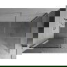 Mexen Kioto Duschwand Walk-in 70 x 70 cm, transparent, gebürstetes Nickel - 800-070-202-97-00-070