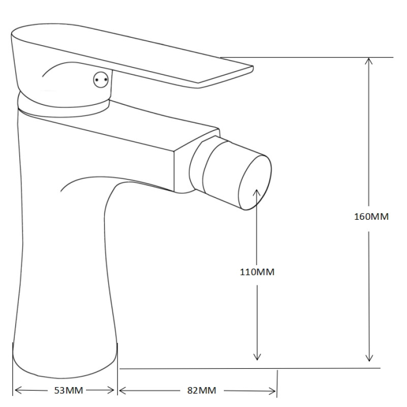 Mexen Axel bidet faucet, chrome - 73820-00