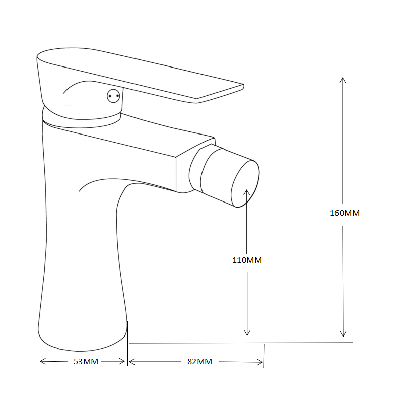 Mexen Axel rubinetto bidet, cromo - 73820-00