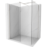 Mexen Kioto douchescherm Walk-in 95 x 90 cm, transparant, geborsteld nikkel - 800-095-202-97-00-090