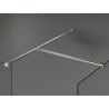 Mexen Kioto tuš pregrada Walk-in 100 x 95 cm, prozirna, brušeni nikal - 800-100-202-97-00-095