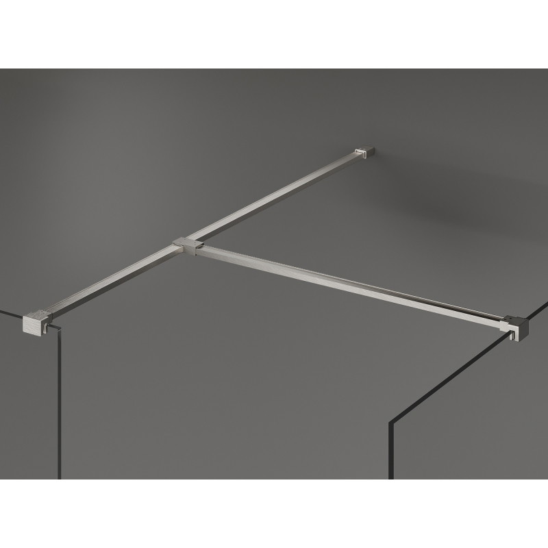 Mexen Kioto Walk-in Shower Screen 110 x 80 cm, Transparent, Brushed Nickel - 800-110-202-97-00-080