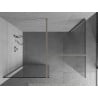 Mexen Kioto douchewand Walk-in 115 x 70 cm, transparant, geborsteld nikkel - 800-115-202-97-00-070