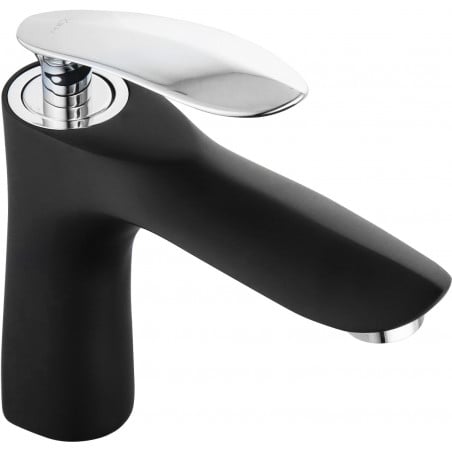 Mexen Lily grifo de lavabo, negro/cromo - 73600-17