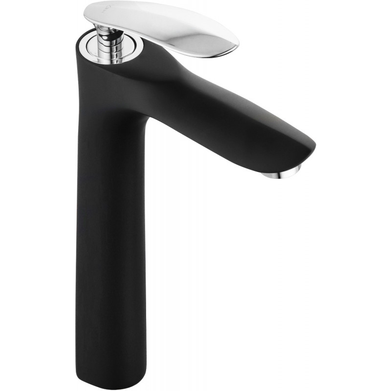 Mexen Lily hoher Waschbeckenhahn, schwarz/chrom - 73610-17