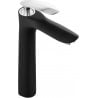 Mexen Lily tall washbasin tap, black/chrome - 73610-17