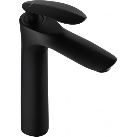 Mexen Lily grifo alto para lavabo, negro - 73610-70