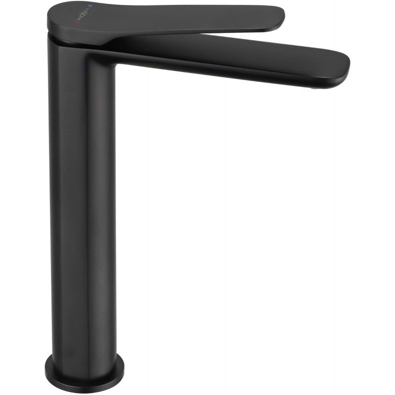 Mexen Largo grifo de lavabo alto, negro - 73710-70