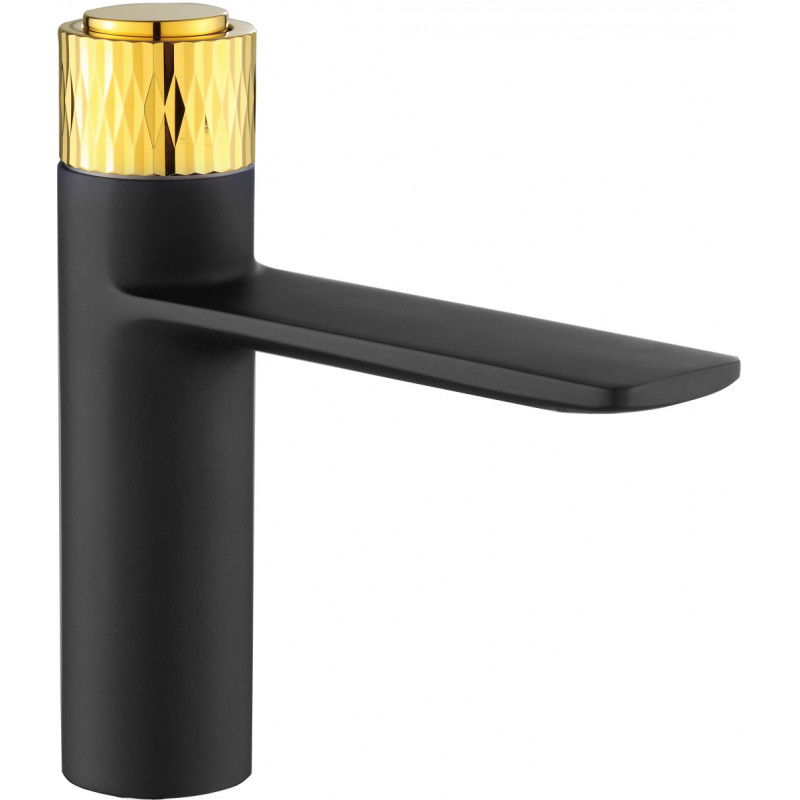Mexen Zero+ wastafelmengkraan, zwart/goud - 71600-75