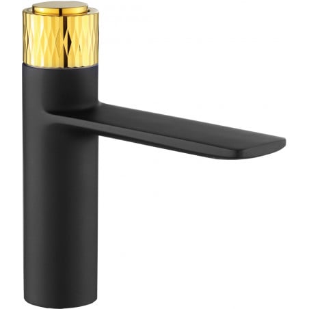 Mexen Zero+ grifo de lavabo, negro/dorado - 71600-75