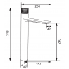 Mexen Zero+ high black washbasin faucet - 71610-70