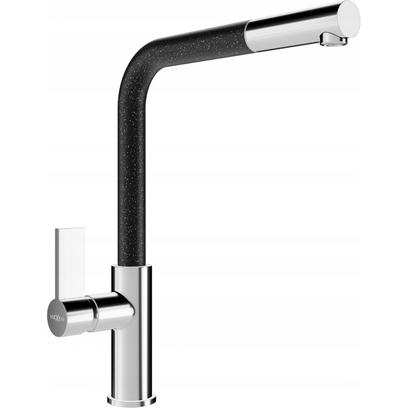 Mexen Flora grifo de cocina, cromo/negro moteado - 670401-08