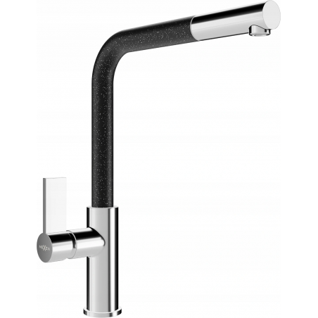 Mexen Flora grifo de cocina, cromo/negro moteado - 670401-08