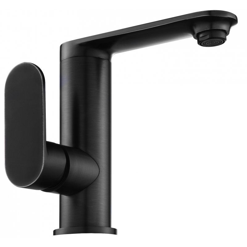 Mexen Milo grifo de lavabo con mando lateral, negro - 71305-70