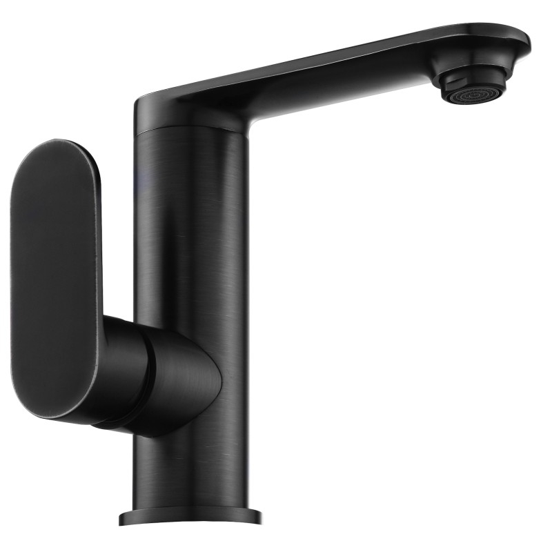Mexen Milo washbasin faucet side handle, black - 71305-70