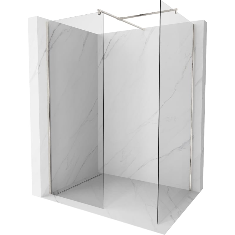 Mexen Kioto dušisein Walk-in 180 x 115 cm, läbipaistev, harjatud nikkel - 800-180-202-97-00-115